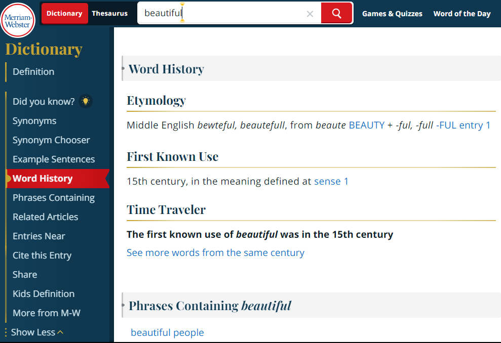 Word History | Merriam-Webster