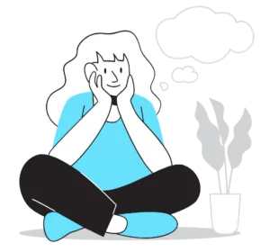 thinking girl